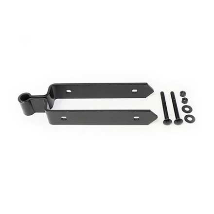 Snug Cottage [8312-42SP] Steel Heavy Duty Exterior Gate Strap Hinge - Double w/ Central Eye - Black Finish - 12&quot; L