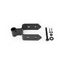 Snug Cottage [8312-65SP] Steel Heavy Duty Exterior Gate Strap Hinge - Double w/ Central Eye - Black Finish - 5" L