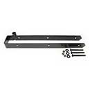 Snug Cottage [8324-24SP] Steel Heavy Duty Exterior Gate Strap Hinge - Double w/ Rear Eye - 3" Gap - Black Finish - 24" L