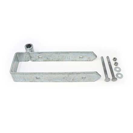 Snug Cottage [8325-122] Steel Heavy Duty Exterior Gate Strap Hinge - Double w/ Rear Eye - 3 1/2&quot; Gap - Hot Dipped Galvanized Finish - 12&quot; L