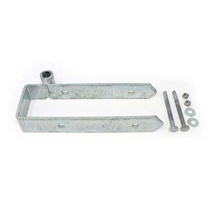 Snug Cottage [8325-122] Steel Heavy Duty Exterior Gate Strap Hinge - Double w/ Rear Eye - 3 1/2" Gap - Hot Dipped Galvanized Finish - 12" L