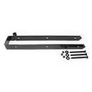 Snug Cottage [8325-24SP] Steel Heavy Duty Exterior Gate Strap Hinge - Double w/ Rear Eye - 3 1/2&quot; Gap - Black Finish - 24&quot; L