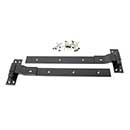 Snug Cottage [6295-16SP] Stainless Steel Gate Strap Hinge Set - Contemporary Cranked - Black Finish - 16&quot; L - Pair