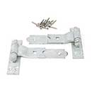 Snug Cottage [8295-072] Forged Steel Gate Strap Hinge Set - Cranked Band w/ Pin - Hot Dipped Galvanized Finish - 7" L - Pair