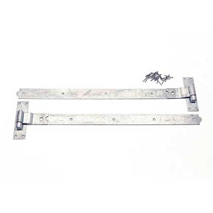 Snug Cottage [8295-362] Forged Steel Gate Strap Hinge Set - Cranked Band w/ Pin - Hot Dipped Galvanized Finish - 36" L - Pair