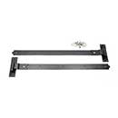 Snug Cottage [8295-36SP] Forged Steel Gate Strap Hinge Set - Cranked Band w/ Pin - Black Finish - 36" L - Pair