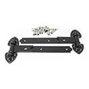 Snug Cottage [8292-12SP] Forged Steel Gate Strap Hinge Set - Old Fashioned Heavy Duty - Black Finish - 12" L - Pair