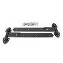 Snug Cottage [8292-18SP] Forged Steel Gate Strap Hinge Set - Old Fashioned Heavy Duty - Black Finish - 18&quot; L - Pair