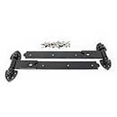 Snug Cottage [8292-18SP] Forged Steel Gate Strap Hinge Set - Old Fashioned Heavy Duty - Black Finish - 18" L - Pair