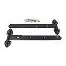 Snug Cottage [8292-20SP] Forged Steel Gate Strap Hinge Set - Old Fashioned Heavy Duty - Black Finish - 20&quot; L - Pair