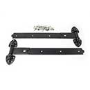 Snug Cottage [8292-20SP] Forged Steel Gate Strap Hinge Set - Old Fashioned Heavy Duty - Black Finish - 20" L - Pair