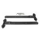 Snug Cottage [8292-24SP] Forged Steel Gate Strap Hinge Set - Old Fashioned Heavy Duty - Black Finish - 24&quot; L - Pair