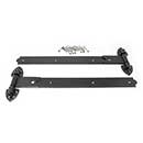 Snug Cottage [8292-24SP] Forged Steel Gate Strap Hinge Set - Old Fashioned Heavy Duty - Black Finish - 24" L - Pair