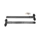 Snug Cottage [8292-30SP] Forged Steel Gate Strap Hinge Set - Old Fashioned Heavy Duty - Black Finish - 30" L - Pair