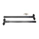 Snug Cottage [8292-36SP] Forged Steel Gate Strap Hinge Set - Old Fashioned Heavy Duty - Black Finish - 36" L - Pair