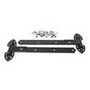 Snug Cottage [8292-16SS] Stainless Steel Gate Strap Hinge Set - Old Fashioned - Black Finish - 16" L - Pair