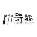 Snug Cottage [4300-PSEP] Exterior PVC Gate Thumb Latch Set - Hampton Style w/ Padlock Eyes - Flush Mount - Black Finish