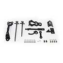 Snug Cottage [4300-PSP] Exterior PVC Gate Thumb Latch Set - Hampton Style - Flush Mount - Black Finish