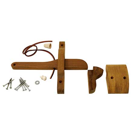 Snug Cottage [4700-110] Exterior Wood Gate Latch Set - Ash Timber - Cambridge Style - 11 1/2" L