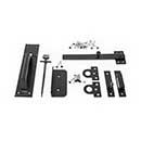 Snug Cottage [6300-B316] Stainless Steel Exterior Gate Thumb Latch Set - Contemporary Suffolk Style - Flush Mount - Black Finish