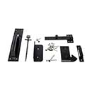Snug Cottage [6500-B316] Stainless Steel Exterior Gate Thumb Latch Set - Contemporary Suffolk Style - Setback Mount - Black Finish