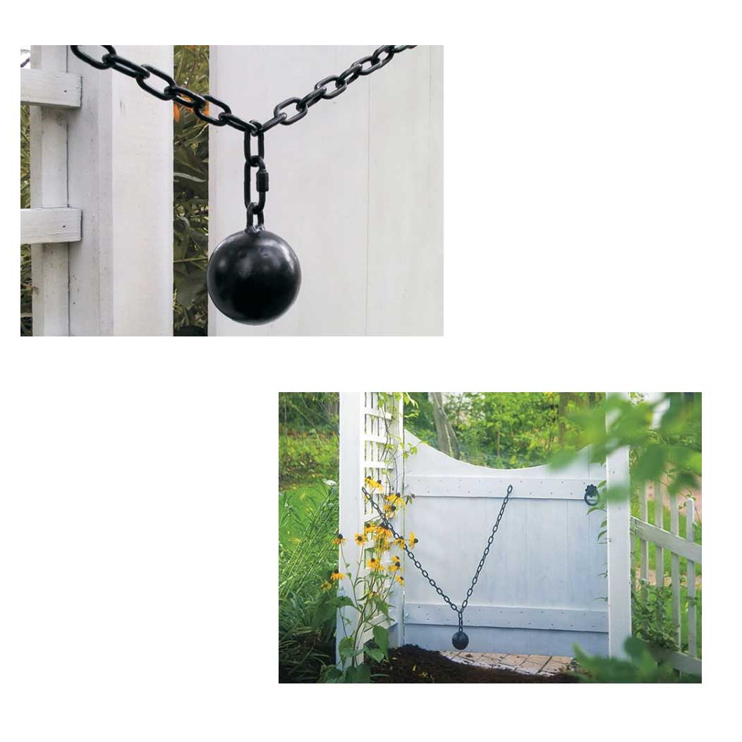 Snug Cottage [CBP] Cast Iron Gate Cannonball Closer Black Finish 6