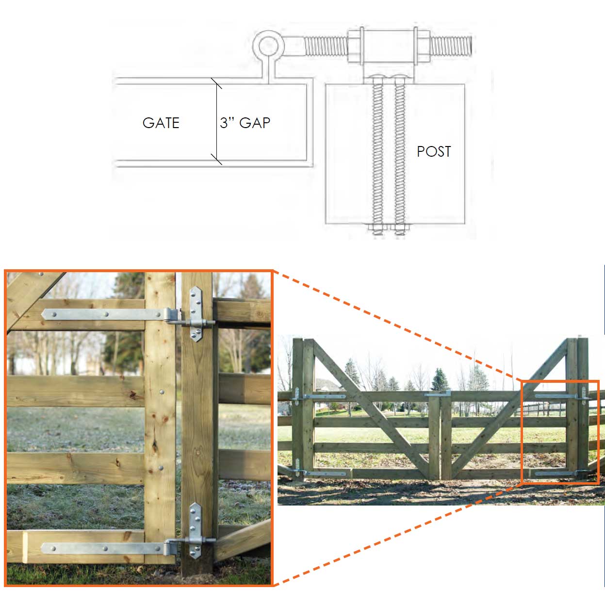 Snug Cottage [8324] Gate Strap Hinge Set