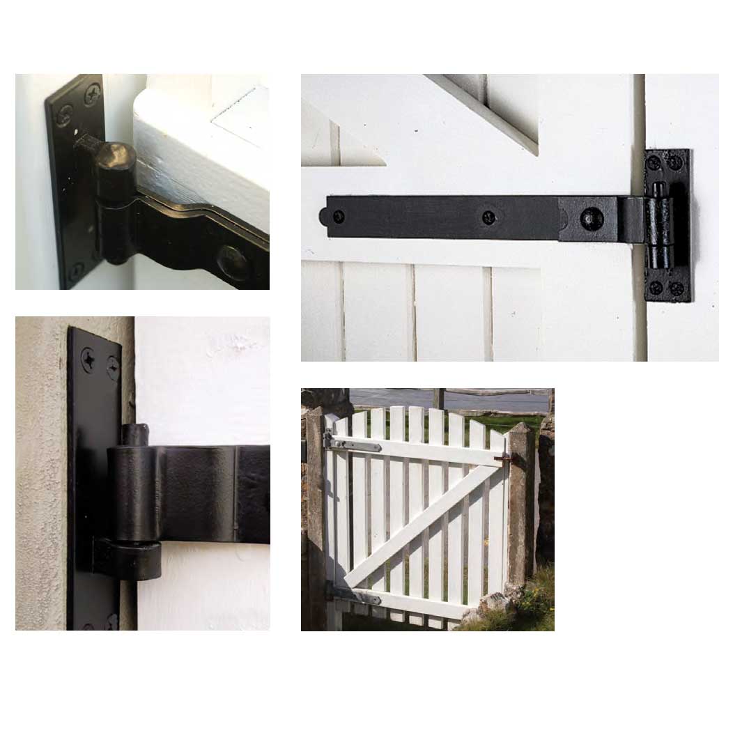 Snug Cottage [829524SP] Steel Gate Strap Hinge Set Cranked