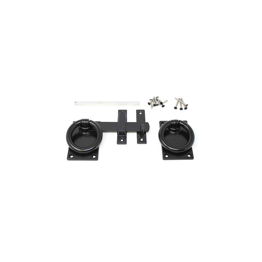 Trio Gothic Ring Gate Latch Black 106 x 76mm