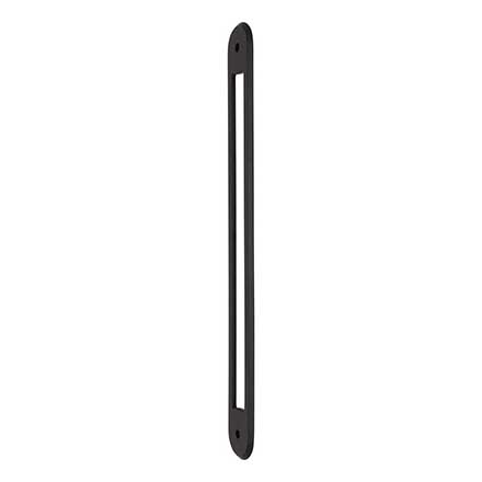 Top Knobs [TK3358BLK] Die Cast Zinc Appliance Pull Backplate - Brockwell Series - Flat Black Finish - 12" C/C - 13 5/8" L