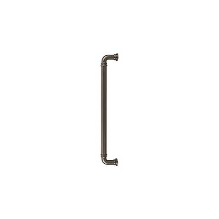 Top Knobs [TK327AG] Die Cast Zinc Appliance/Door Pull Handle - Reeded Series - Ash Gray Finish - 12" C/C - 13 11/16" L