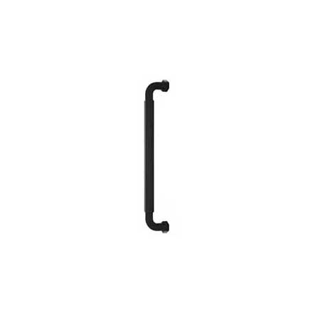 Top Knobs [TK3207BLK] Die Cast Zinc Appliance/Door Pull Handle - Dustin Series - Flat Black Finish - 12" C/C - 13" L