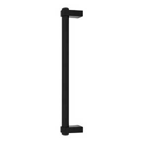 Top Knobs [TK3216BLK] Die Cast Zinc Appliance/Door Pull Handle - Lawrence Series - Flat Black Finish - 12" C/C - 13" L