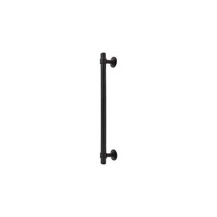 Top Knobs [TK3007BLK] Die Cast Zinc Appliance/Door Pull Handle - Ellis Series - Flat Black Finish - 12&quot; C/C - 14 3/16&quot; L