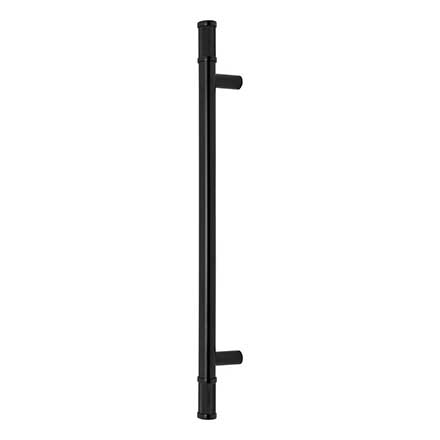 Top Knobs [TK3238BLK] Steel Appliance/Door Pull Handle - Burnham Series - Flat Black Finish - 12" C/C - 17" L