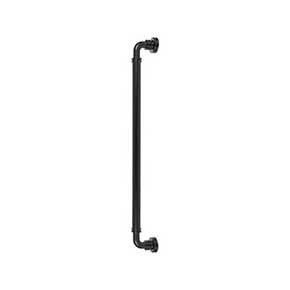 Top Knobs [TK3148BLK] Die Cast Zinc Appliance/Door Pull Handle - Cranford Series - Flat Black Finish - 18" C/C - 19 3/8" L