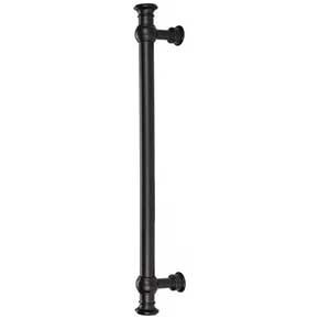 Top Knobs [TK3127BLK] Die Cast Zinc Appliance/Door Pull Handle - Ormonde Series - Flat Black Finish - 12" C/C - 14 3/4" L