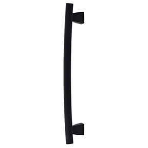 Top Knobs [TK7BLK] Die Cast Zinc Appliance/Door Pull Handle - Arched Series - Flat Black Finish - 12" C/C - 14 7/8" L