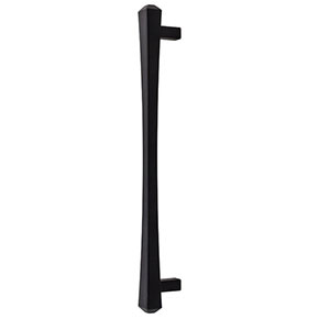 Top Knobs [TK818BLK] Die Cast Zinc Appliance/Door Pull Handle - Juliet Series - Flat Black Finish - 12" C/C - 14 1/2" L