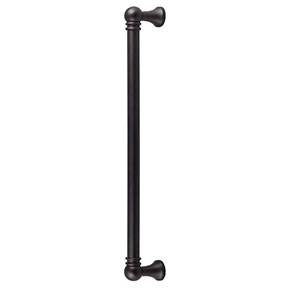 Top Knobs [TK808BLK] Die Cast Zinc Appliance/Door Pull Handle - Kara Series - Flat Black Finish - 12" C/C - 13" L