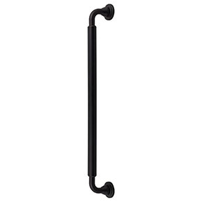 Top Knobs [TK828BLK] Die Cast Zinc Appliance/Door Pull Handle - Lily Series - Flat Black Finish - 12" C/C - 13 1/8" L