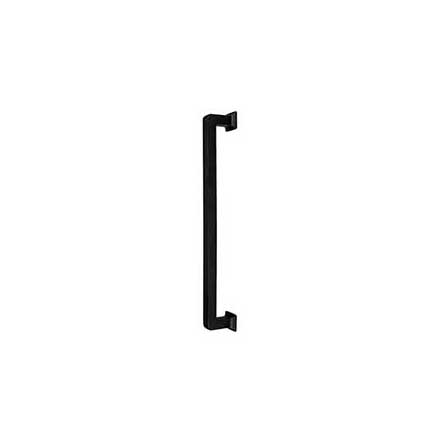 Top Knobs [TK709BLK] Die Cast Zinc Appliance/Door Pull Handle - Ascendra Series - Flat Black Finish - 12" C/C - 13" L