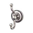 Top Knobs [ED2APA] Die Cast Zinc Robe Hook - Edwardian Beaded Series - Antique Pewter Finish