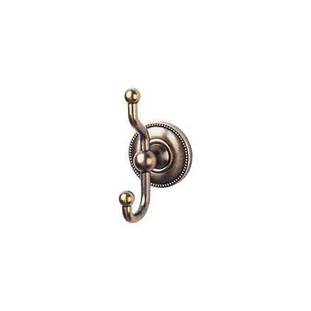 Top Knobs [ED2GBZA] Die Cast Zinc Robe Hook - Edwardian Beaded Series - German Bronze Finish