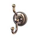 Top Knobs [ED2GBZA] Die Cast Zinc Robe Hook - Edwardian Beaded Series - German Bronze Finish