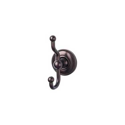 Top Knobs [ED2ORBA] Die Cast Zinc Robe Hook - Edwardian Beaded Series - Oil Rubbed Bronze Finish