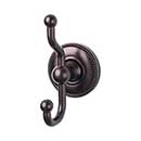 Top Knobs [ED2ORBA] Die Cast Zinc Robe Hook - Edwardian Beaded Series - Oil Rubbed Bronze Finish