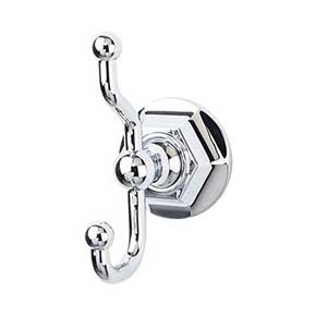 Top Knobs [ED2PCB] Die Cast Zinc Robe Hook - Edwardian Hex Series - Polished Chrome Finish