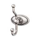 Top Knobs [ED2APC] Die Cast Zinc Robe Hook - Edwardian Oval Series - Antique Pewter Finish