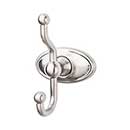 Top Knobs [ED2BSNC] Die Cast Zinc Robe Hook - Edwardian Oval Series - Brushed Satin Nickel Finish